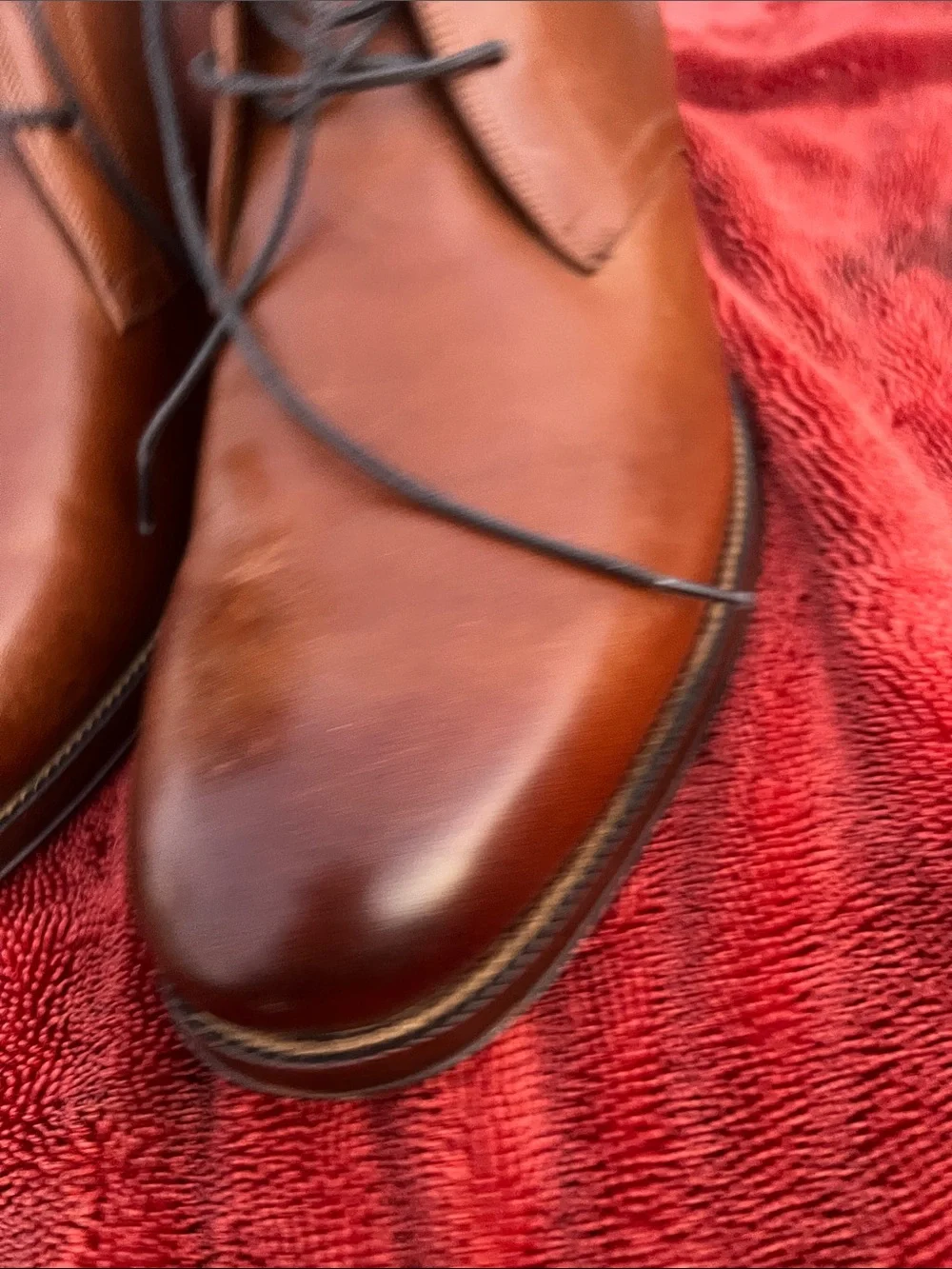 Cole Haan Men's Leather Chukka Boots - Cognac Brown Size 9